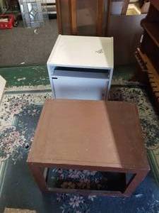 lot 43 image: Printer cabinet and display table