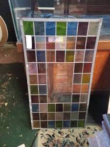 lot 5 image: Stained glass wallwindow hanger