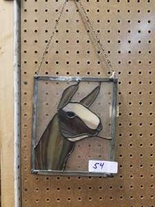 lot 54 image: Stained glass wallwindow hanger