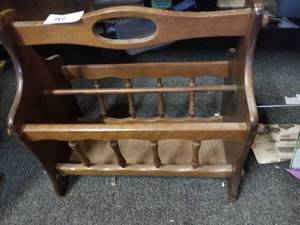 lot 78 image: Vintage wood magazine rack