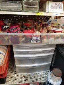 lot 123 image: Ribbon and storage bin