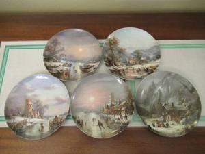 lot 13 image: FURSTENBURG COLLECTIBLE PLATES INCLUDING 1987 AND 1988 ROMANTIC WINTER IMPRESSIONS