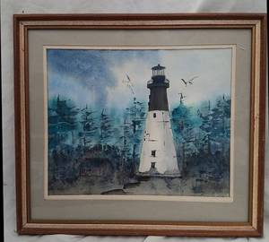 lot 173 image: Framed &amp Matted Watercolor Painting