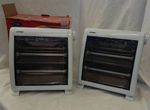 lot 206 image: 2 Optimus Infrared Quartz Radiant Heaters