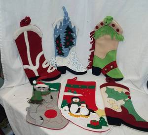 lot 216 image: 6 Christmas Stockings