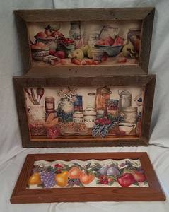 lot 255 image: Framed Tin Wall Art
