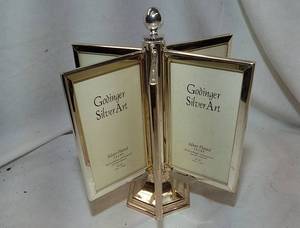 lot 262 image: Godinger Silver Art 6-frame Silverplate Photo Carousel