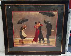 lot 268 image: Framed &amp Matted Print of &quotThe Singing Butler II&quot