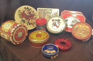 lot 284 image: Assorted Metal Tins