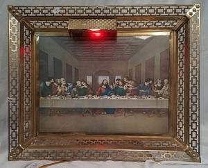 lot 319 image: &quotLast Supper&quot Lighted Picture
