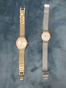 lot 121 image: WOMENS ANNE KLEIN WRIST WATCH WITH STAINLESS STEEL BACK AND WOMENS SKAGEN WRIST WATCH