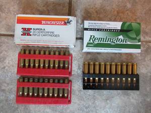 lot 147 image: 20 WINCHESTER  SUPER X .308 190 GRAIN SILVERTIP RIFLE CARTRIDGES AND 20 REMMINGTON .308 150 GRAIN  RIFLE CARTRIDGES
