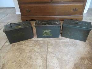 lot 152 image: 3 MILITARY AMMUNITION CARRIERS