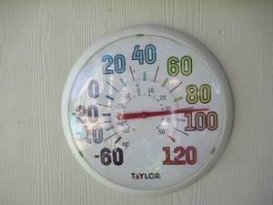 lot 182 image: TAYLOR THERMOMETER, CLAY THERMOMETER, SUN AND MOON WALL ART, SMALL SIGN, COKE SIGN, LARGE LETTER K TIN, WOOD AMERICAN FLAG SIGN, WOOD TEXAS FLAF SIGN AND WOOD HEART THAT SAYS AMERICA