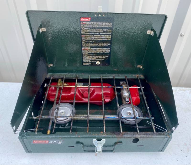 lot 72 image: Coleman Portable 2 burner Camping Stove