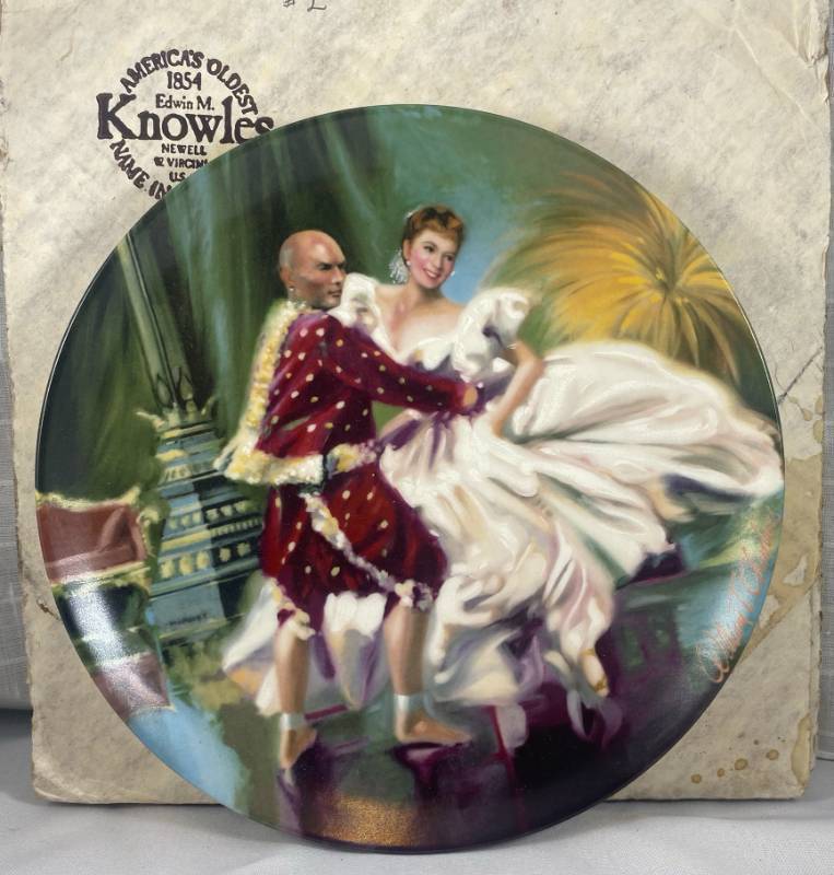 lot 129 image: Shall we Dance Collectors Plate no 15877E 1985  made by Edwin M. Knowles
