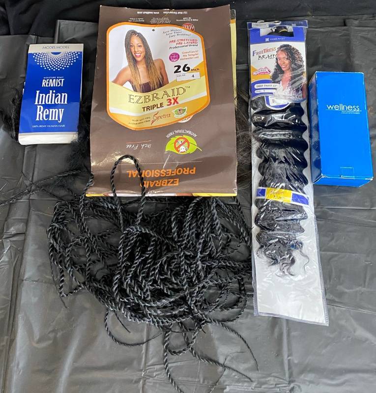 lot 42 image: EZ Braid Hair Extensions Remist Indian Remy Free Twist Braid 22 and Wellness