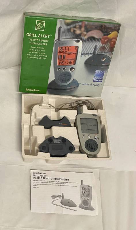 lot 134 image: Brookstone Grill Alert talking remote thermometer