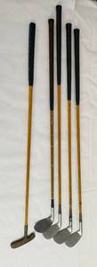 lot 17 image: 4 Vintage Spalding Irons Right Hand Putter