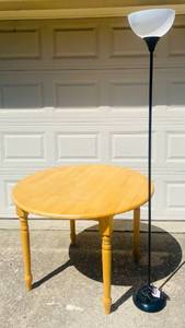 lot 171 image: Round Table and Floor Lamp