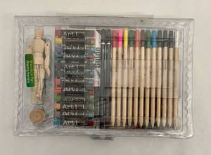 lot 90 image: Art 101 Drawing and Sketching Wood Art Set 54 pieces in Wooden Carrying Case (unopened)