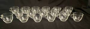 lot 55 image: Punch Bowl Glass cups (17 total)