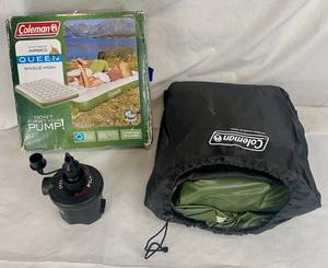 lot 61 image: Coleman Queen Airbed with Carry bag and Intex Air pump