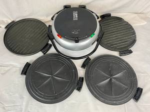 lot 78 image: George Foreman Lean Mean Fat Reducing Grilling Machine w5 plates
