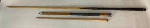 lot 130 image: Minnesota Fats MF140857 57 Pool Cue & 2 pc Wood Pool Cue