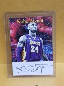 lot 46 image: Kobe Bryant Autograph series basketball card - Authenticity unknown