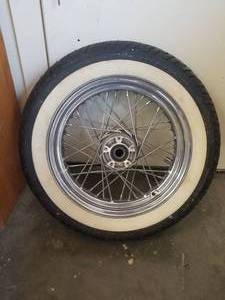 lot 109 image: Harley Davidson Road King front wheel