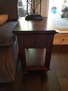 lot 134 image: End table with drawer  different location and pick up date - Arlington