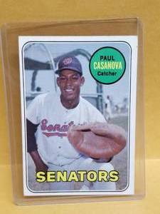 lot 151 image: 1969 Paul Casanova Baseball card -