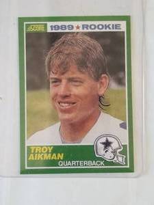 lot 7 image: Troy Aikman Rookie card - Authenticity Unknown