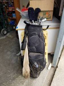 lot 318 image: Golf Clubs with bag