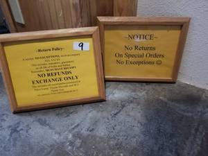 lot 9 image: Wall signs