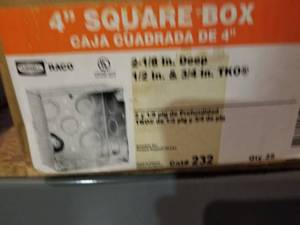 lot 123 image: 4 inch in wall square boxes