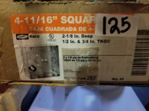 lot 125 image: in wall square junction boxes