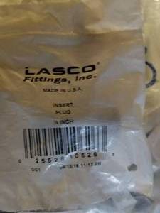 lot 138 image: Lasco 12 inch insert plugs