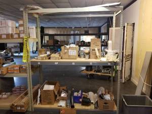 lot 156 image: Metal shelfs with no contents