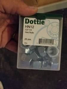 lot 190 image: Miscellaneous hex nut  Lot