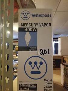 lot 201 image: Mercury 400w vapor bulb