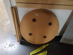 lot 306 image: Round wood table