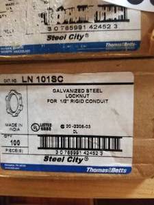 lot 352 image: Galvanized steel locknuts