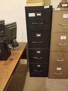 lot 467 image: Black file cabinet