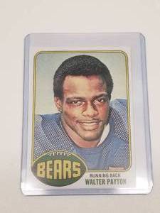 lot 1 image: Walter Payton Topps Rookie card #148 -  Authenticity Unknown