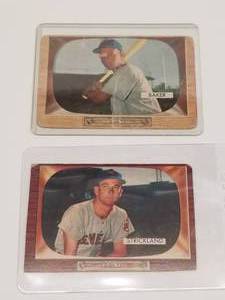 lot 74 image: Gene Baker and George Strickland baseball cards #7 and #192