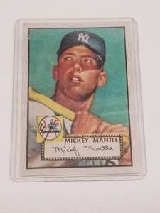 lot 92 image: Mickey Mantle Topps baseball card #311 - Authenticity unknown