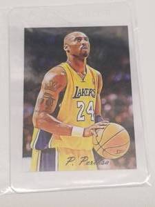 lot 122 image: Kobe Bryant Pertosa Art Card - signed by artist #kb-1