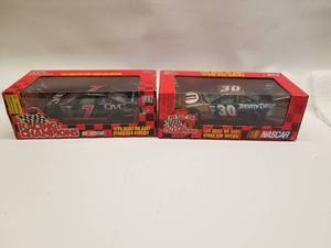 lot 41 image: Geoff Bodine #7 and Derrick Cope #30 Racing champion diecast race cars 124